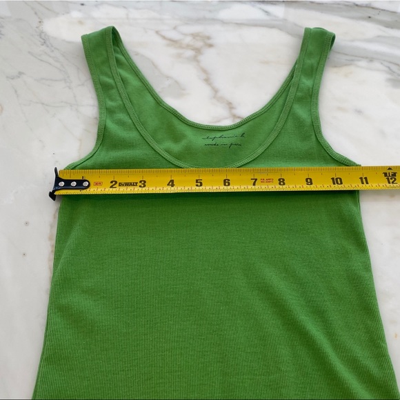STEPHANIE B GREEN PIMA COTTON TANK TOP S NWOTS! - Picture 7 of 12
